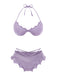 Ensemble bikini noir ailes de chauve-souris gothiques années 1980