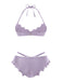 Ensemble bikini noir ailes de chauve-souris gothiques années 1980