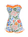Maillot de bain une pièce bandeau multicolore fleurs peintes années 1960