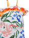 Maillot de bain une pièce bandeau multicolore fleurs peintes années 1960