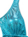 Maillot de Bain Dos-Nu Motif Écailles de Poisson Années 70
