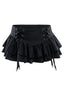 Cache maillot noire à ourlet étagé années 1950