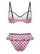 [Prévente] Maillot de Bain Rose à Pois Pêche Années 1940 2