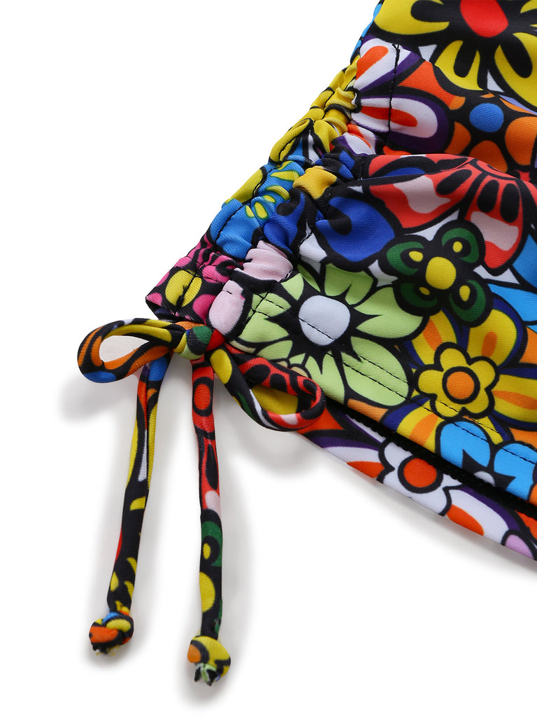 Marguerite Halter Coloré Ensemble Tankini Années 2000 5