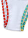 Blanc Coloré Tricot Halter Ensemble Bikini Années 1950 7