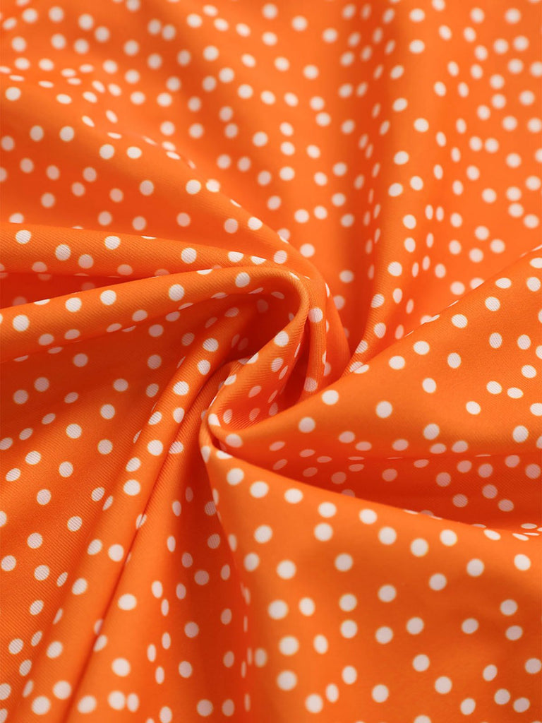 Ensemble bikini taille haute à pois et cache-maillot années 50