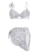 Maillot de Bain Rose en Satin-Finish Blanc Années 1950 2