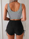 Rayé Croisé Drawstring Ensemble Tankini Années 1950 3