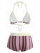 Tie Halter Perlé à Pois Maillot de Bain Set Années 1950 5
