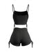 Ensemble Tankini Vintage à Bretelles Froncé Années 1940 2