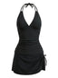 Tankini Col Licou V Profond Avec Cache-Maillot Années 50