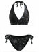 Ensemble bikini dos nu à imprimé floral style années 1940