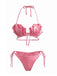 Ensemble Bikini Métallique Coquillage Halter Années 1980