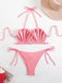 Ensemble Bikini Métallique Coquillage Halter Années 1980 3