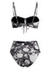 Ensemble Bikini À Crâne Gothique Noir Années 1980