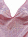 Bikini Sequin Métallisé et Cache-Maillot Rose Années 60
