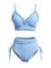 Maillot de Bain Volant Halter Taille Haute Années 1980 2