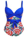 [Grande taille] Maillot de bain une pièce à bretelles et fleurs des années 1940