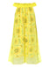 [Prévente] Chemise de nuit en tulle jaune col bateau tournesol années 1950