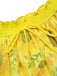 [Prévente] Chemise de nuit en tulle jaune col bateau tournesol années 1950