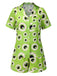 Ensemble pyjama vert à revers pour Halloween des années 1970