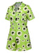 Ensemble pyjama vert à revers pour Halloween des années 1970