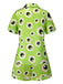 Ensemble pyjama vert à revers pour Halloween des années 1970