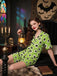 Ensemble pyjama vert à revers pour Halloween des années 1970