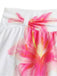 Maillot de bain filet wrap fleurs lys blanc 1930s