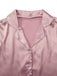 Ensemble pyjama en satin uni à bordure de plumes des années 1930