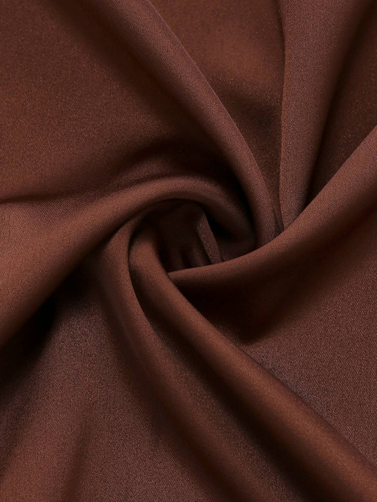 [Prévente] Nuisette en satin et résille marron des années 1960