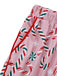 Ensemble pyjama long rose motif canne de Noël des années 1940