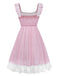 [Prévente] Rose Pâle Dentelle Nœud Tulle Chemise de Nuit Années 1950 4