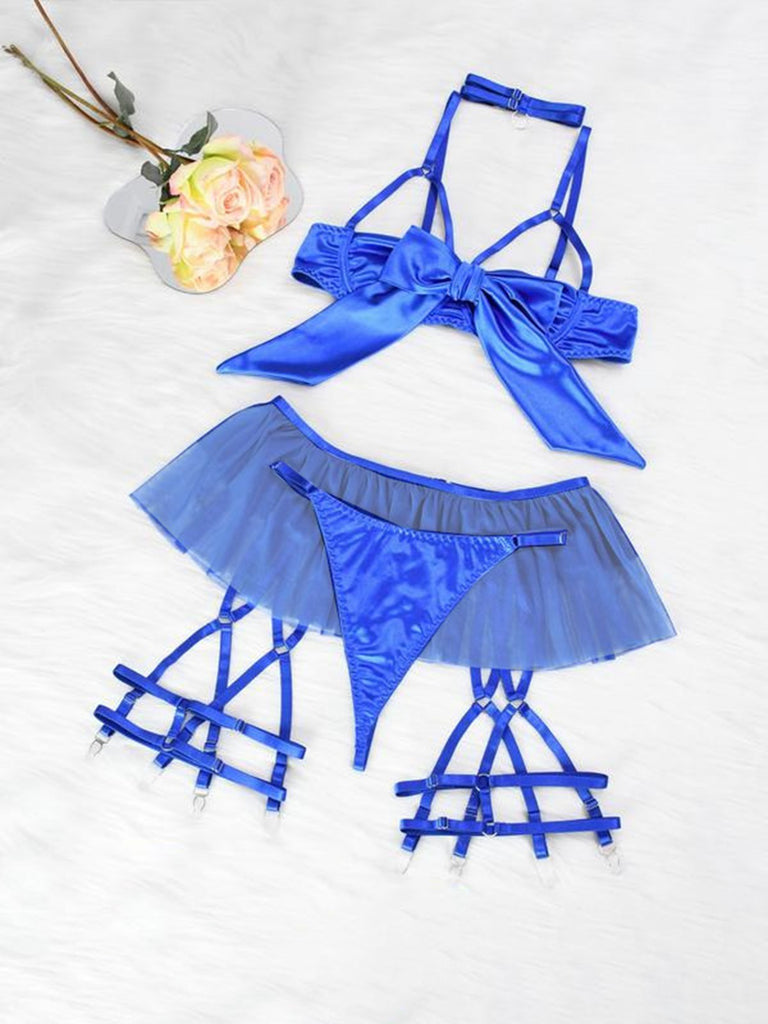 Ensemble pyjama patchwork en maille nœud années 1960