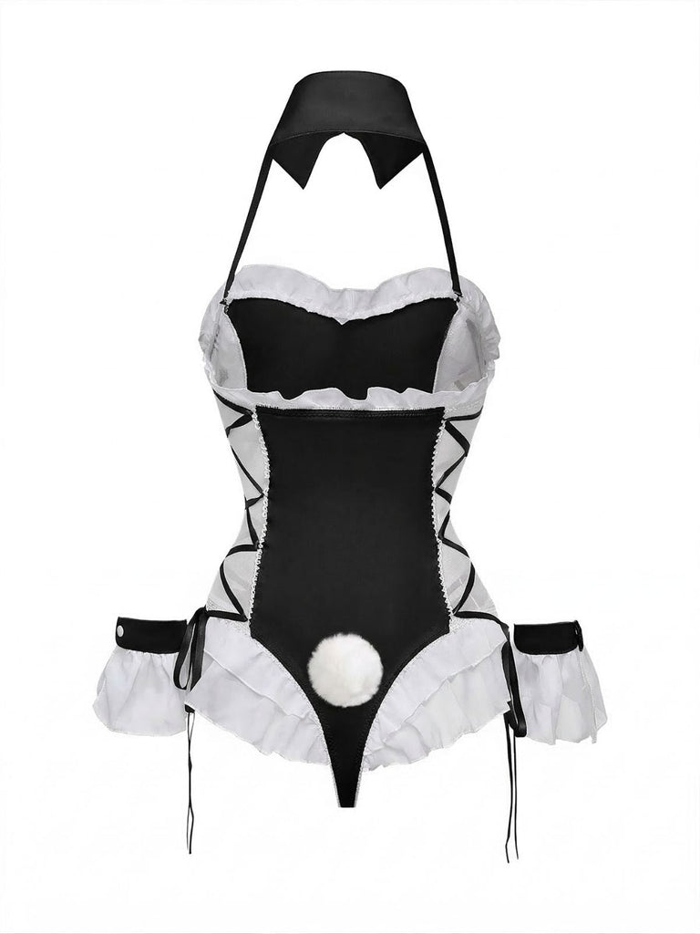5PCS Bunny Ouvert Body Lingerie Années 1980 12