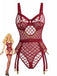 Lingerie en résille transparente à bretelles et chaînes années 1970