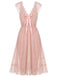 Chemise de nuit rose princesse en tulle années 1930