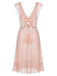 Chemise de nuit rose princesse en tulle années 1930