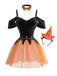 Ensemble de lingerie sorcière pour Halloween modèle épaules dénudées années 80