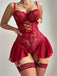 Nuisette dentelle motifs floraux noire années 1960