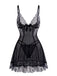 1950s Floral Lace V Neck Nightgown 5
