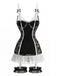 Ensemble lingerie de nuit noir en dentelle avec porte-jarretelles Années 1980 - 4