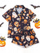 Ensemble pyjama d’Halloween à imprimé citrouilles et fantômes années 1970