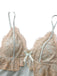 Nuisette Babydoll en satin à col V et bordure dentelle années 1950