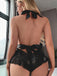 Lingerie transparente en satin et dentelle à nœud et fines bretelles années 1930