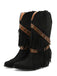 Vintage Denim Western Heels - vintage shoes, retro heels
