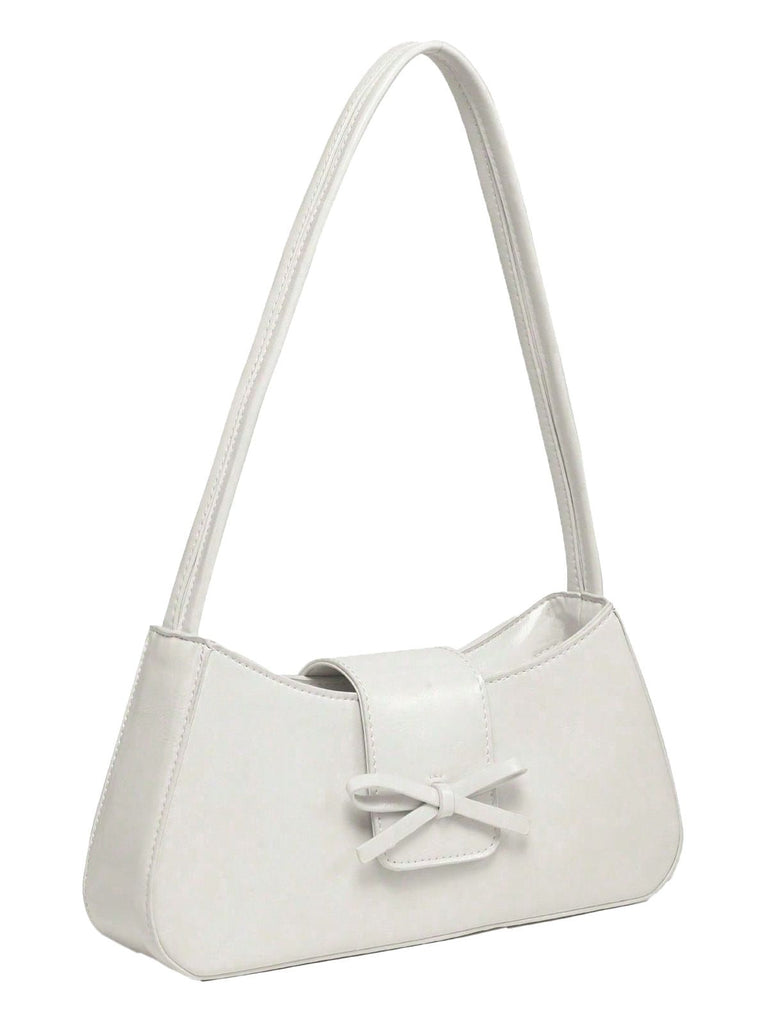 Sac baguette en cuir vintage avec nœud