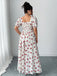 [Grande Taille] Robe Longue à Fente Imprimé Cerises Blanche Années 1940 2