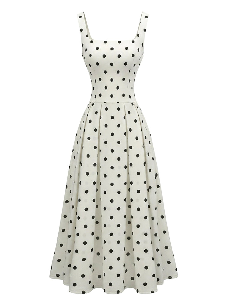 Robe Trapèze à Carreaux Col Claudine avec Ceinture années '50 2