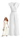 Robe Évasée Rayée Imprimée Florale Col Claudine avec Ceinture années '50